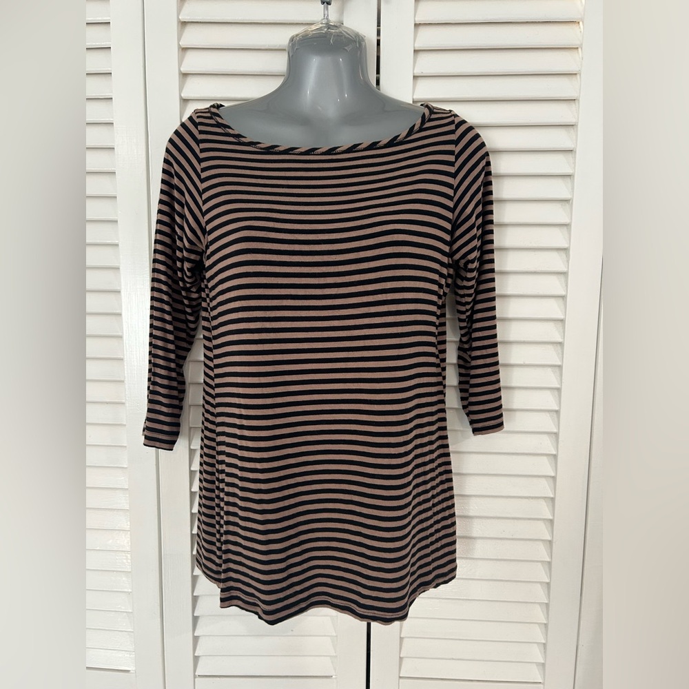 Striped Black and Tan Top